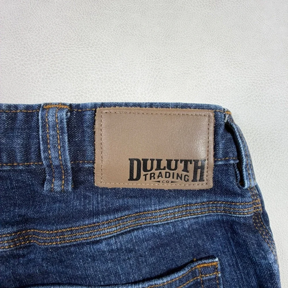 Duluth Trading Co Flex Ballroom Jeans Mens 36x32 Dark Wash Straight Leg Denim